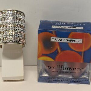 Bath & Body Works Rhinestone Wallflower Scent Diffuser & Orange Sapphire Bulbs